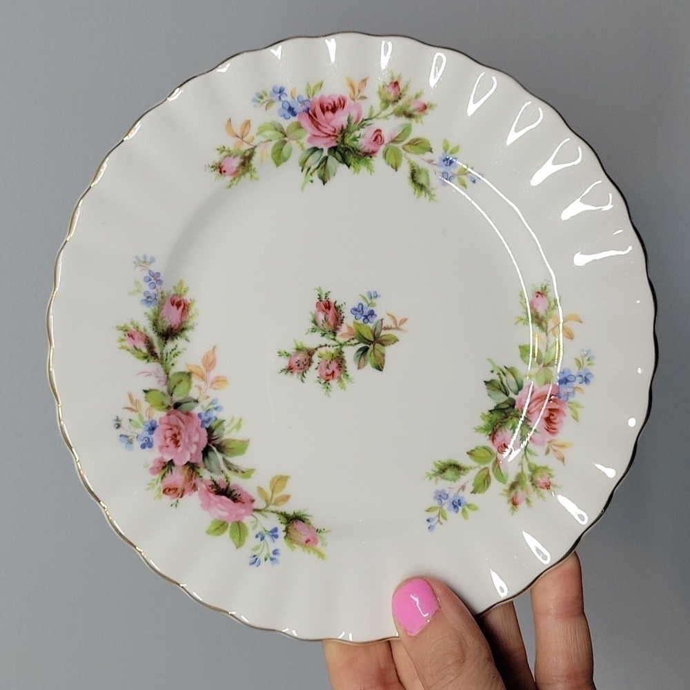 Vintage Royal Albert Moss Rose Bone China Bread & Butter Plate